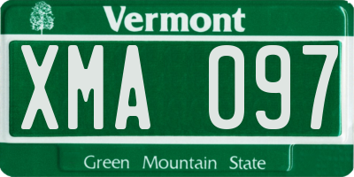 VT license plate XMA097