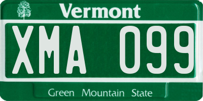 VT license plate XMA099