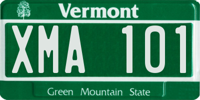 VT license plate XMA101