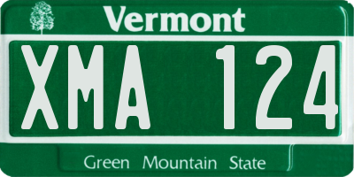 VT license plate XMA124