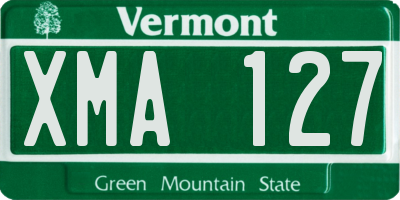 VT license plate XMA127