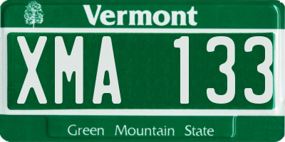 VT license plate XMA133