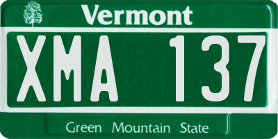 VT license plate XMA137