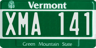 VT license plate XMA141