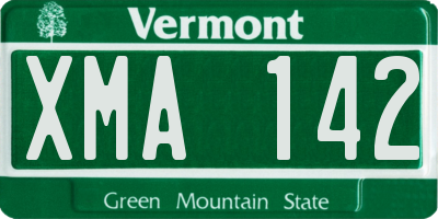 VT license plate XMA142