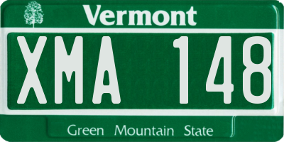 VT license plate XMA148