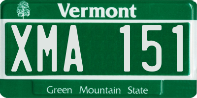 VT license plate XMA151