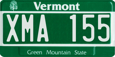 VT license plate XMA155