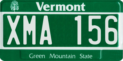 VT license plate XMA156