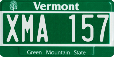 VT license plate XMA157
