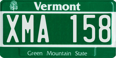 VT license plate XMA158