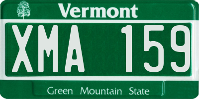 VT license plate XMA159