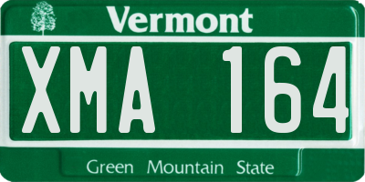 VT license plate XMA164
