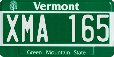 VT license plate XMA165