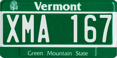 VT license plate XMA167