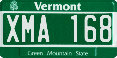 VT license plate XMA168