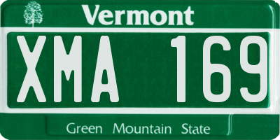 VT license plate XMA169