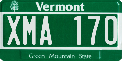 VT license plate XMA170