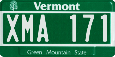 VT license plate XMA171