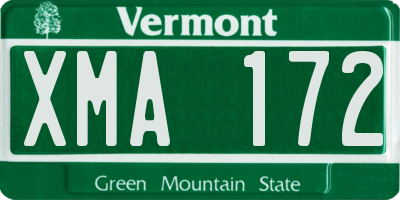 VT license plate XMA172