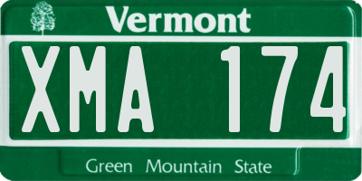 VT license plate XMA174