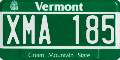 VT license plate XMA185