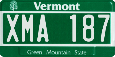 VT license plate XMA187
