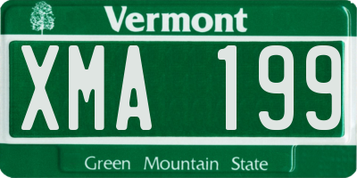 VT license plate XMA199