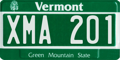 VT license plate XMA201