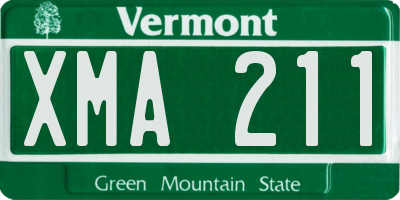 VT license plate XMA211