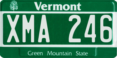 VT license plate XMA246
