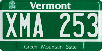 VT license plate XMA253