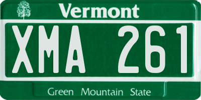 VT license plate XMA261