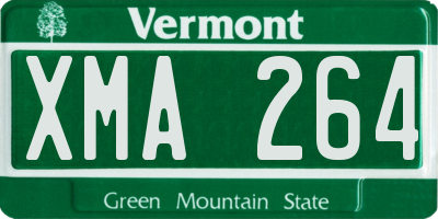 VT license plate XMA264