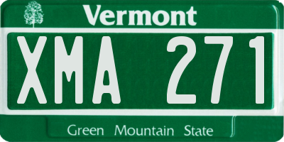 VT license plate XMA271