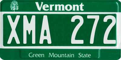 VT license plate XMA272