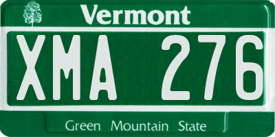 VT license plate XMA276