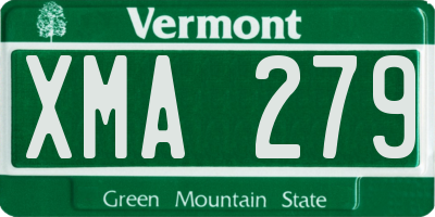 VT license plate XMA279