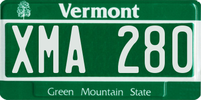 VT license plate XMA280