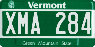 VT license plate XMA284