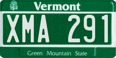 VT license plate XMA291