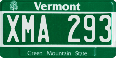 VT license plate XMA293