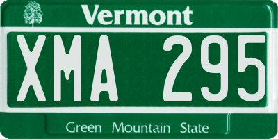 VT license plate XMA295
