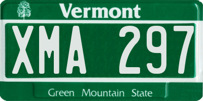 VT license plate XMA297