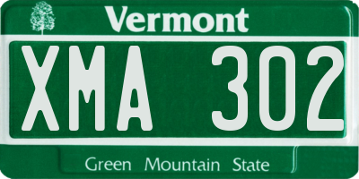 VT license plate XMA302