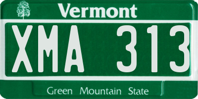 VT license plate XMA313