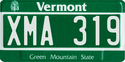 VT license plate XMA319