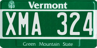 VT license plate XMA324