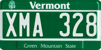 VT license plate XMA328
