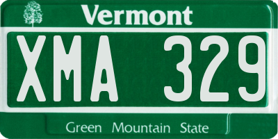 VT license plate XMA329